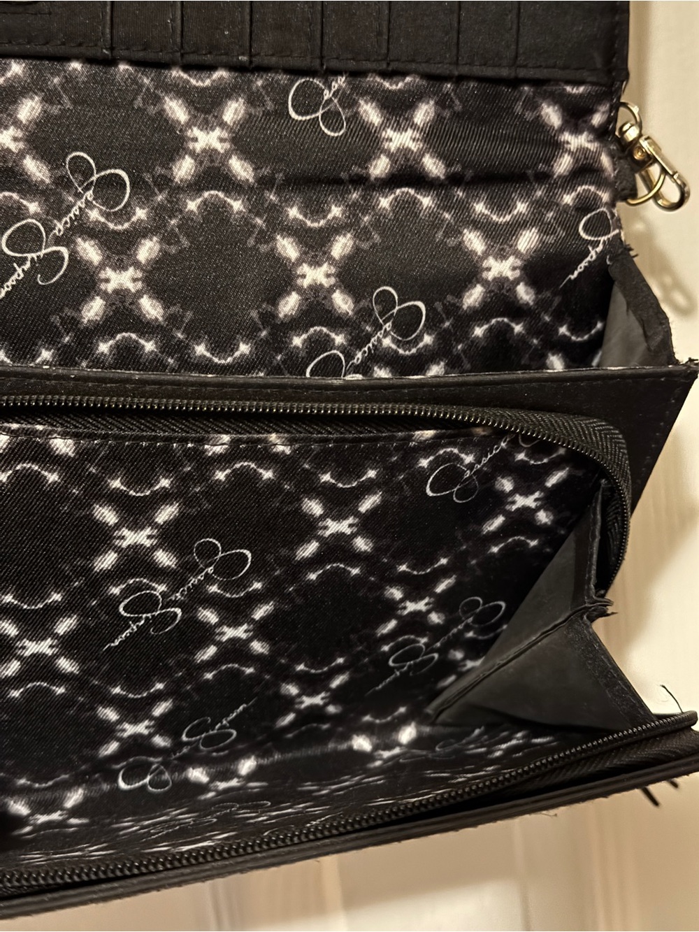 Quilted Black Crossbody Shoulder Bag with Chain Strap by Jessica Simpson - Picture 6 of 6